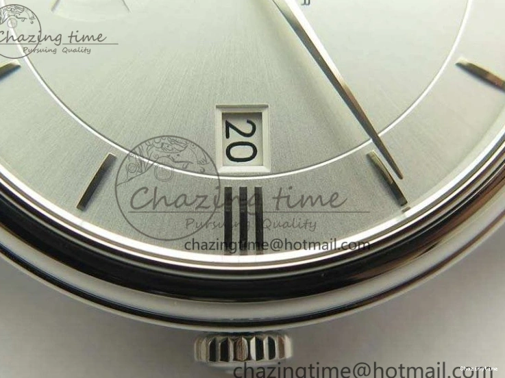 0310 FashionForward De Ville Prestige Real Power Reserve SS TW 1:1 Best Edition White Dial SS Markers On Leather Strap A 8095